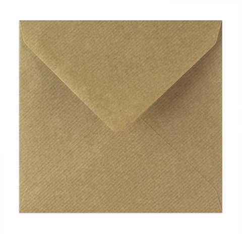 155x155mm BROWN RIBBED SQUARE GUMMED PLAIN 100GSM WOVE