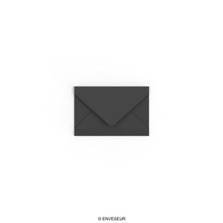 Black British Made Gummed V-Flap Envelope (62 x 94mm)