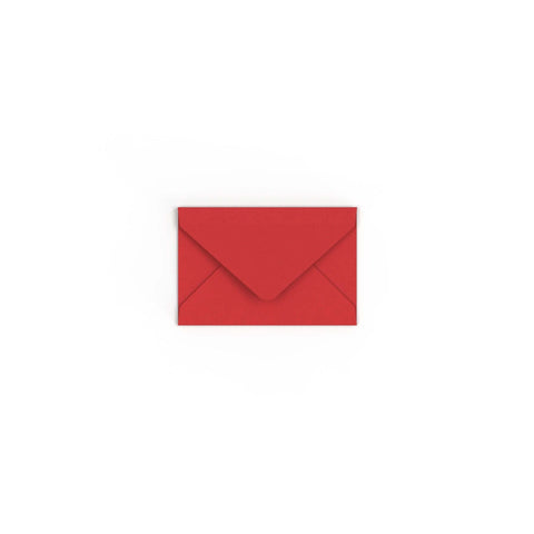 Cherry Red British Made Gummed Envelope (62 x 94mm)