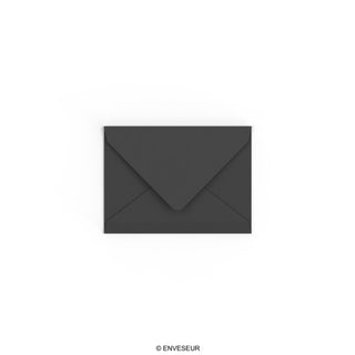 C7 Black British Made Gummed V-Flap Envelope (82 x 113mm)
