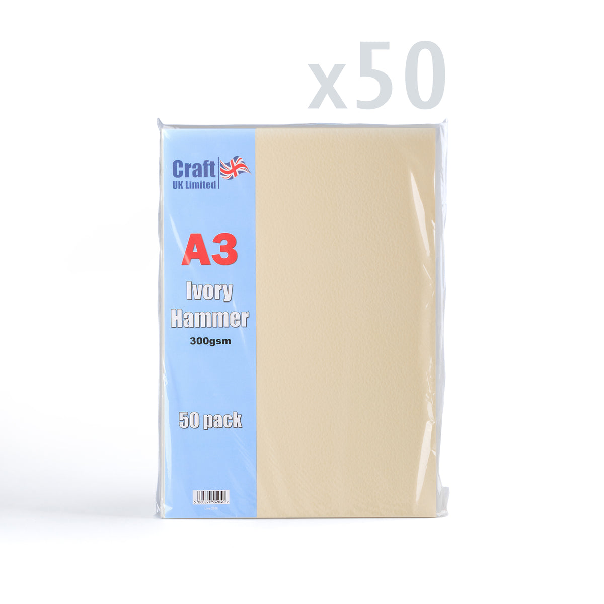 Hammered Card 300gsm Pack of 50pcs