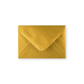 Metallic Gold Gummed V-Flap Greeting Card Envelope (70 x 100mm)