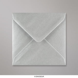 Metallic Silver Gummed V-Flap Greeting Card Envelope (130 x 130mm)