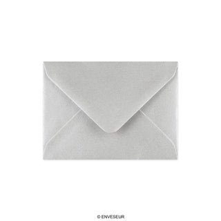 C7 Metallic Silver Gummed V-Flap Greetings Envelope (82 x 113mm)