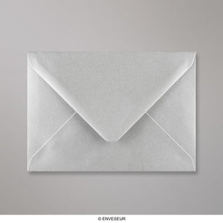 C6 Metallic Silver Gummed V-Flap Greetings Envelope (114 x 162mm)