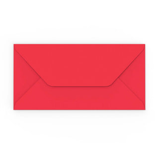 DL Dark Red Gummed V-Flap Envelope (110 x 220mm)