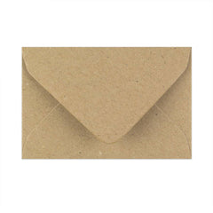 Kraft V-Flap Gummed Envelopes 110 Gsm Fleck 62 x 94 mm