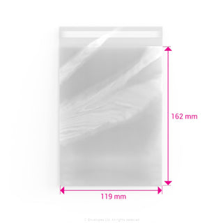 Cello Bags (Non-Header) Clear 162 x 119 mm