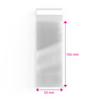 Cello Bags (Non-Header) Clear 165 x 65 mm