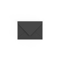 C7 Black British Made Gummed V-Flap Envelope (82 x 113mm)