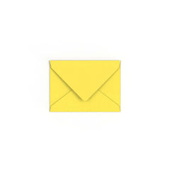 C7 Sunflower Yellow British Made Gummed V-Flap Envelope (82 x 113mm)