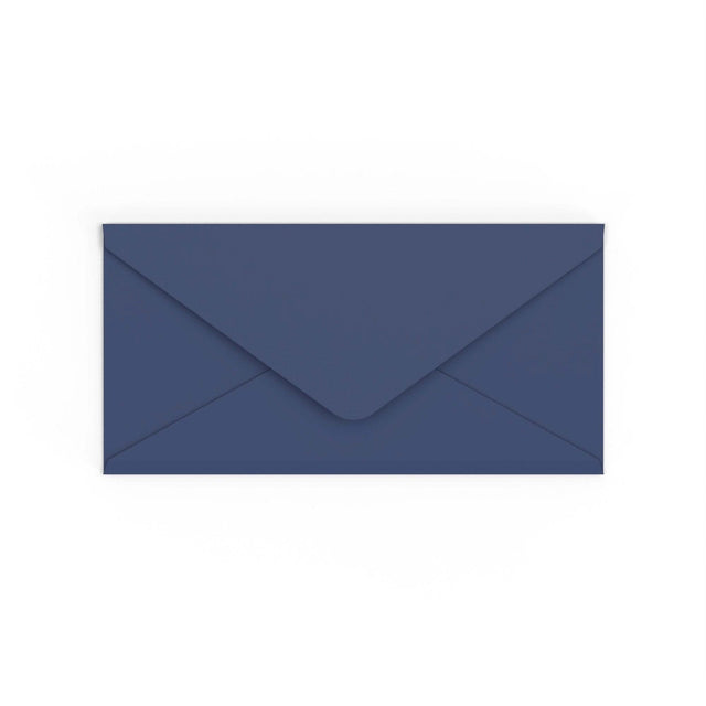 DL Navy Blue British Made Gummed V-Flap Envelope (110 x 220mm)