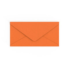 DL Flame Orange British Made Gummed V-Flap Envelope (110 x 220mm)