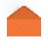 DL Flame Orange British Made Gummed V-Flap Envelope (110 x 220mm)