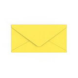 DL Sunflower Yellow British Made Gummed V-Flap Envelope (110 x 220mm)