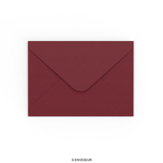 Burgundy paper envelopes