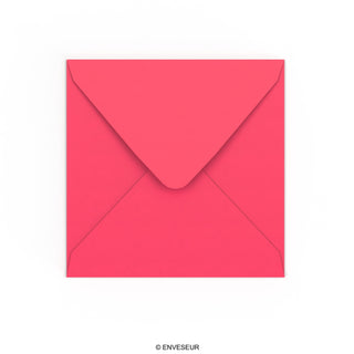 155x155mm Bright Pink Square 120gsm Gummed V Flap