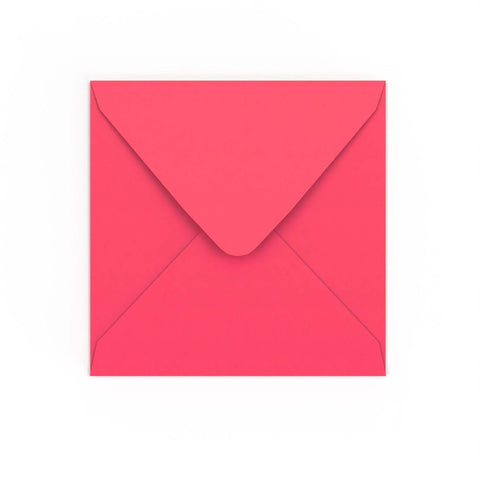 Bright Pink Gummed V-Flap Envelope (155 x 155mm)