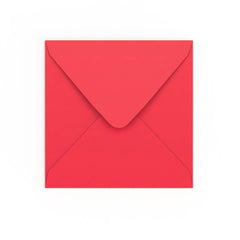 Bright Red Gummed V-Flap Envelope (155 x 155mm)