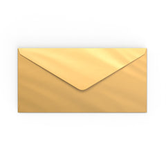 Mirror Finish Envelopes Gold 110 x 220 mm (DL)