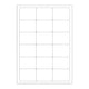 White Adhesive Labels White 63.50 x 46.60 mm (18 labels)