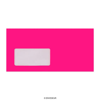110x220 mm (DL) Neon Pink Envelope with Window