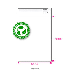 Biodegradable PLA Bags Clear 175 x 129 mm