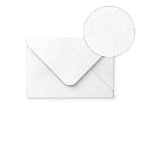White Envelope Hammered Texture 65x94 mm
